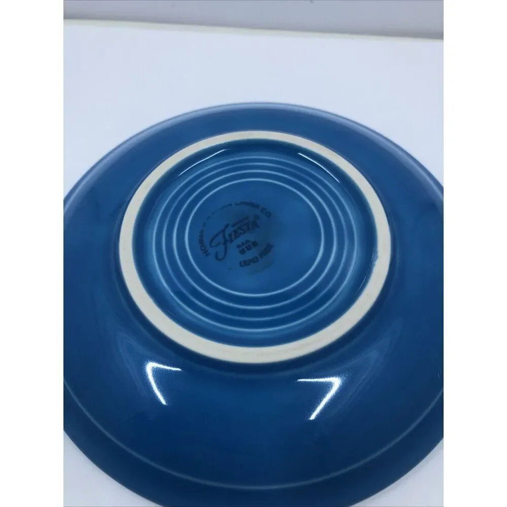 Fiesta Ware Tea Cup and Saucer Peacock Blue Home Laughlin